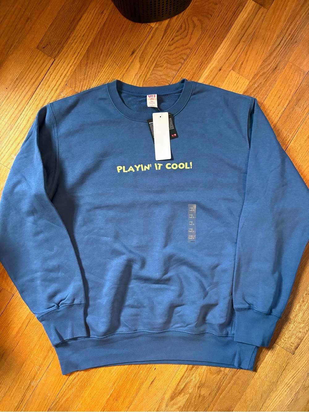 Men's Blue Uniqlo Keith Haring Disney 'Playin' It Cool!' Crewneck Sweatshirt